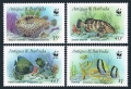 Antigua 1005 x4  Fish WWF