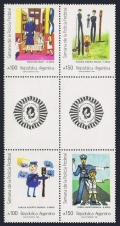Argentina 1668-1671a/2 labels block