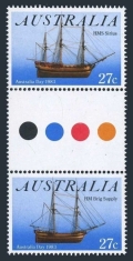 Australia 861-862a gutter pair