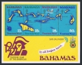 Bahamas 343 ad sheet
