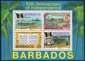 Barbados 448-451, 451a sheet