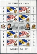 Barbados 934-935a sheet