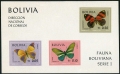 Bolivia 526a, C306a sheets, Michel Bl.28-29