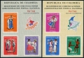 Colombia 797-798 ac sheets
