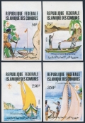 Comoro Islands  541-544, 545 imperf, 541-544 deluxe sheets