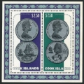 Cook Islands  406-407 label, 407a sheet