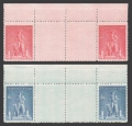 Czechoslovakia 305-306 strips 2/2 labels