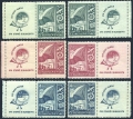 Czechoslovakia 322-324/labels R & L