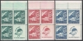 Czechoslovakia 322-324 block 3/label, 2 var