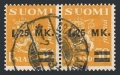 Finland 196 pair, used