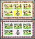 Ghana  535a-538a imperf sheets x5/label