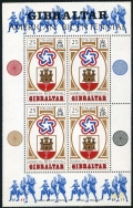 Gibraltar 329a sheet mlh
