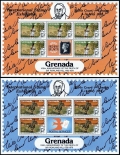 Grenada 989A-989D sheets