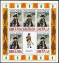 Grenada 628-633, C29-C32 sheets