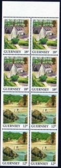 Guernsey 374a, 374b booklet panes