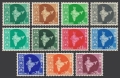India 275/287, 11 stamps mlh