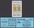 Isle of Man 146a x 2 var, 3  booklets 20p, 40p, 60p