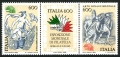 Italy 1615-1617a strip