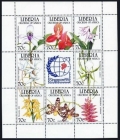 Liberia 1186 ah/label sheet