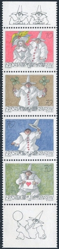 Liechtenstein 1121-1124a strip