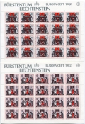 Liechtenstein 733-734 sheets