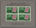 Maldive Islands 77-86, 86a sheet