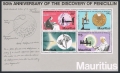 Mauritius 465-468, 468a sheet mlh