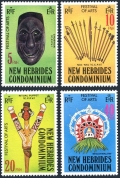 New Hebrides Br 268-271, Fr 288-291