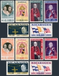 Nicaragua 819-823, C430-C436, 823a, C436a perf, imperf