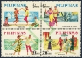 Philippines 889-892a block