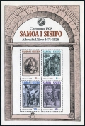 Samoa  495-498, 498a sheet