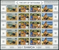 Samoa 561 sheet of 5 ad strips