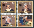 Samoa 701-704, 704a sheet