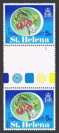 St Helena 344 gutter sideways wmk