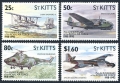 St Kitts 351-354, 355 ad sheet