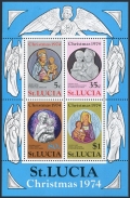 St Lucia 363-366, 366a sheet