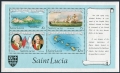 St Lucia 583-586, 586a sheet
