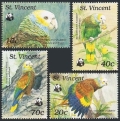St Vincent 1184-1185-1187-1188 WWF set