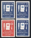 Sweden 610-611, 612 pair