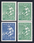 Sweden 620-621, 622 pair mlh