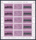 Switzerland 708-709a sheet/5 strips