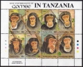 Tanzania 872-875, 876 ah sheet, 877