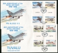 Tuvalu 763-766 2 FDC gutter