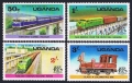Uganda 155-158, 158a sheet