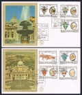 Vatican 657-663 two FDC