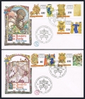 Vatican 668-672 two FDC