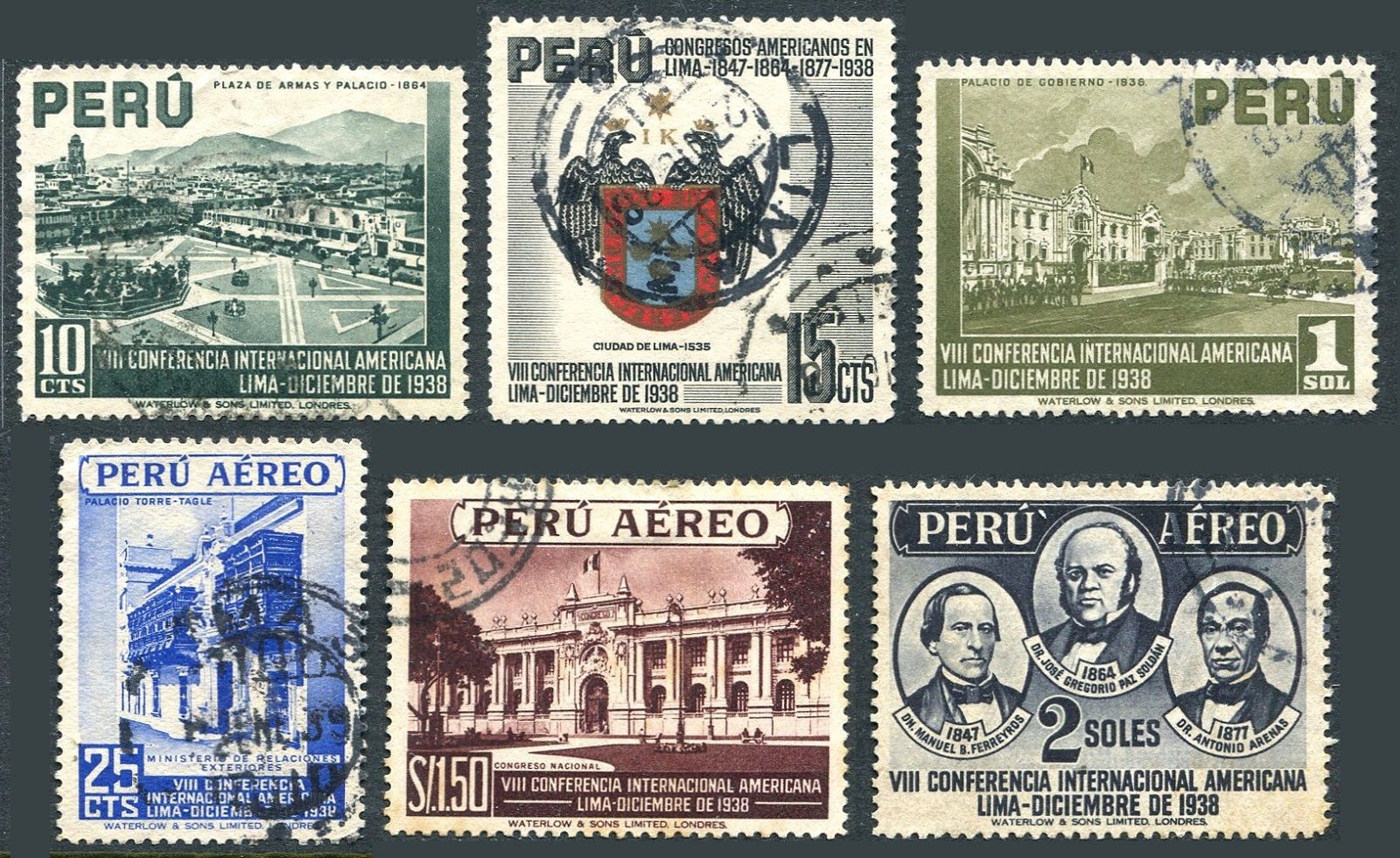 Peru 385-387, C62-C64 used