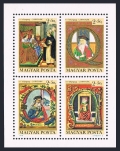 Hungary B279-B282, B283 ad sheet