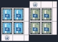 United Nations NY 108-109 plate blocks/4