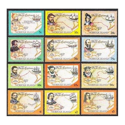 Norfolk 550 561A,562,MNH.Early Pacific Explorers.Ships.  